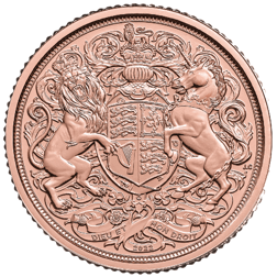 Pre-Owned 2022 UK Elizabeth II Memorial Quarter Sovereign Proof Gold Coin