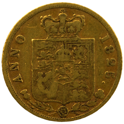 Pre-Owned 1825 George IV Laureate Head Half Sovereign Gold Coin