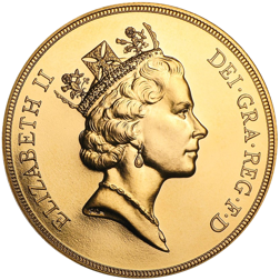 Pre-Owned UK Quintuple Sovereign Gold Coin - Mixed Dates