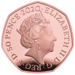 Pre-Owned 2020 UK Celebrating British Diversity 50p Gold Proof Coin