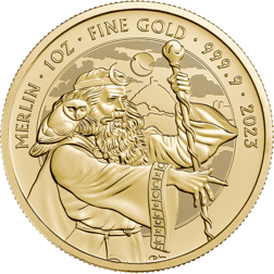 Pre-Owned 2023 UK Merlin Myths and Legends 1oz Gold Coin