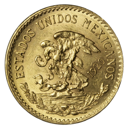 Pre-Owned 1920 Mexican 20 Peso Gold Coin
