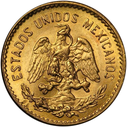 Pre-Owned Mexican 5 Peso Gold Coin - Mixed Dates