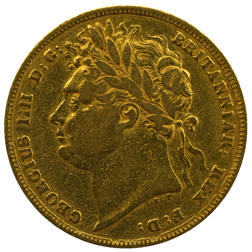 Pre-Owned 1824 George IV Laureate Head Full Sovereign