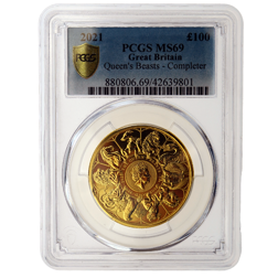 Pre-Owned 2021 UK Queens Beasts Completer 1oz Gold Coin - PCGS Graded MS69 - 880806.69/42639801