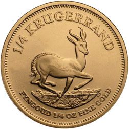 Pre-Owned South African Krugerrand 1/4oz Proof Design Gold Coin - Mixed Dates