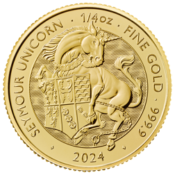2024 UK Tudor Beasts Seymour Unicorn 1/4oz Gold Coin
