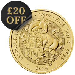 2024 UK Tudor Beasts Seymour Unicorn 1/4oz Gold Coin