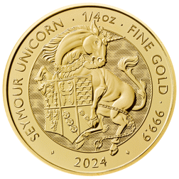2024 UK Tudor Beasts Seymour Unicorn 1/4oz Gold Coin