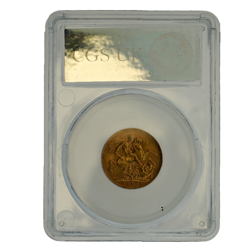 Pre-Owned 1902 Perth Mint Full Sovereign Gold Coin CGS Graded F 35 - 6826-SO.E7.1902.04