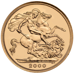 Pre-Owned 2000 UK Full Sovereign Gold Coin - Carded