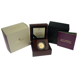 Pre-Owned 2022 UK Memorial Full Sovereign Proof Gold Coin