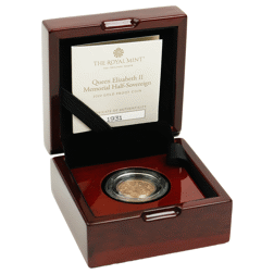 Pre-Owned 2022 UK Memorial Half Sovereign Proof Gold Coin