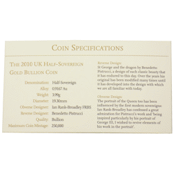 Pre-Owned 2010 UK Half Sovereign Gold Coin - Boxed