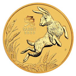Pre-Owned 2023 Australian Lunar Rabbit 1/10oz Gold Coin
