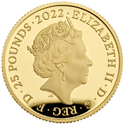Pre-Owned 2022 UK Duke of Cambridge 40th Birthday 1/4oz Proof Gold Coin