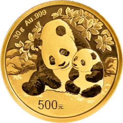2024 Chinese Panda 30g Gold Coin