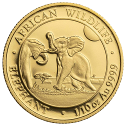 2024 Somalian Elephant 1/10oz Gold Coin
