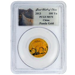 Pre-Owned 2013 Chinese Panda 1/4oz Gold Coin - PCGS Graded MS70 - 26712565