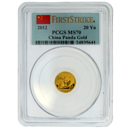 Pre-Owned 2012 Chinese Panda 1/20oz Gold Coin - PCGS Graded MS70 - 24835641
