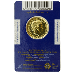 Pre-Owned 2015 UK Britannia 1/2oz Gold Coin - Carded