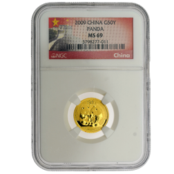 Pre-Owned 2009 Chinese Panda 1/10oz Gold Coin - NGC Graded MS69 - 3798277-011