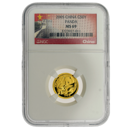 Pre-Owned 2005 Chinese Panda 1/10oz Gold Coin - NGC Graded MS69 - 3723927-011