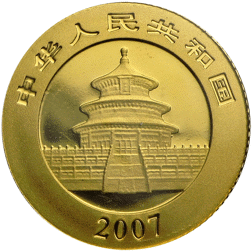 Pre-Owned 2007 Chinese Panda 1/20oz Gold Coin