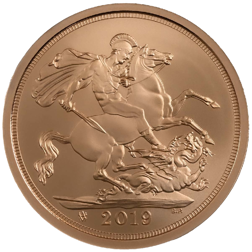 Pre-Owned 2019 UK Prince Albert 200th Anniversary 'Struck on the Day' Boxed Full Sovereign Gold Coin