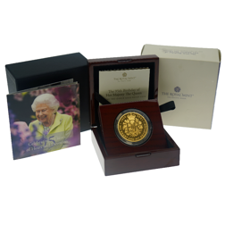 Pre-Owned 2021 UK The Royal Mint 95th Birthday of Queen Elizabeth II 2oz Proof Gold Coin