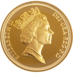 Pre-Owned 1990 UK Half Sovereign Proof Gold Coin