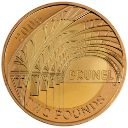 Pre-Owned 2006 UK Brunel Achievements £2 Proof Gold Coin