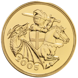 Pre-Owned 2005 UK Brilliant Uncirculated £5 Gold Coin