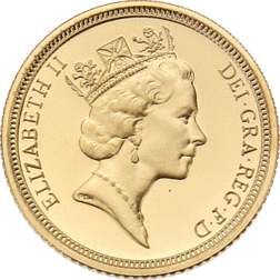 Pre-Owned 1992 UK Half Sovereign Proof Gold Coin