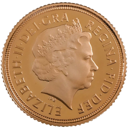 Pre-Owned 2008 UK Half Sovereign Proof Gold Coin - Damaged Outer Box