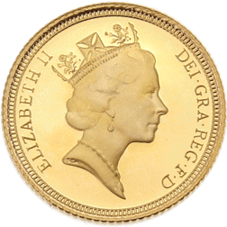 Pre-Owned 1996 UK Half Sovereign Proof Gold Coin