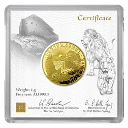 2024 Armenian Noah's Ark 1g Gold Coin
