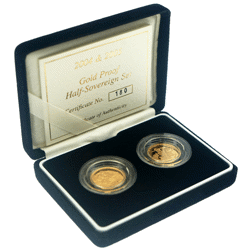 Pre-Owned 2004 and 2005 UK Half Sovereign Gold Proof 2-Coin Set