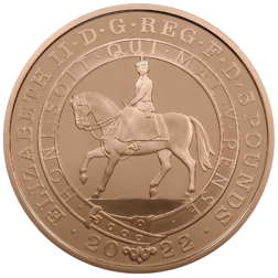 Pre-Owned 2022 UK Platinum Jubilee £5 Proof Gold Coin
