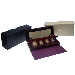 Pre-Owned 2022 UK Sovereign Proof Gold 4-Coin Set