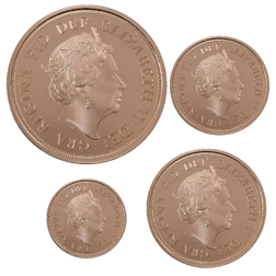 Pre-Owned 2022 UK Sovereign Proof Gold 4-Coin Set