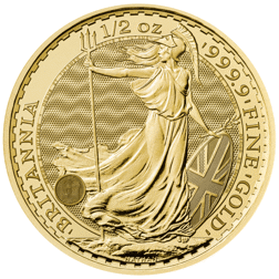 Pre-Owned UK King Charles III Britannia 1/2oz Gold Coin - Mixed Dates