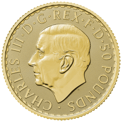 Pre-Owned UK King Charles III Britannia 1/2oz Gold Coin - Mixed Dates