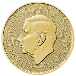 Pre-Owned UK King Charles III Britannia 1/2oz Gold Coin - Mixed Dates