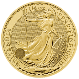 Pre-Owned UK King Charles III Britannia 1/4oz Gold Coin - Mixed Dates