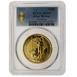 Pre-Owned 2020 UK Britannia 1oz Gold Coin PCGS Graded MS70 - 804089.70/39732125