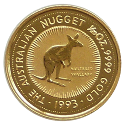 Pre-Owned 1993 Australian Kangaroo 1/20oz Gold Coin