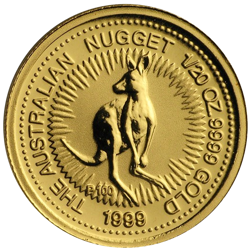 Pre-Owned 1999 Australian Kangaroo 1/20oz Gold Coin