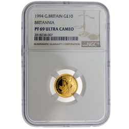 Pre-Owned 1994 UK Britannia 1/10oz Proof Gold Coin - NGC Graded PF69 - 2818238-007