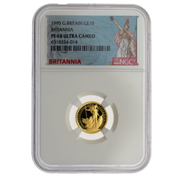 Pre-Owned 1995 UK Britannia 1/10oz Proof Gold Coin - NGC Graded PF69 - 6318354-014